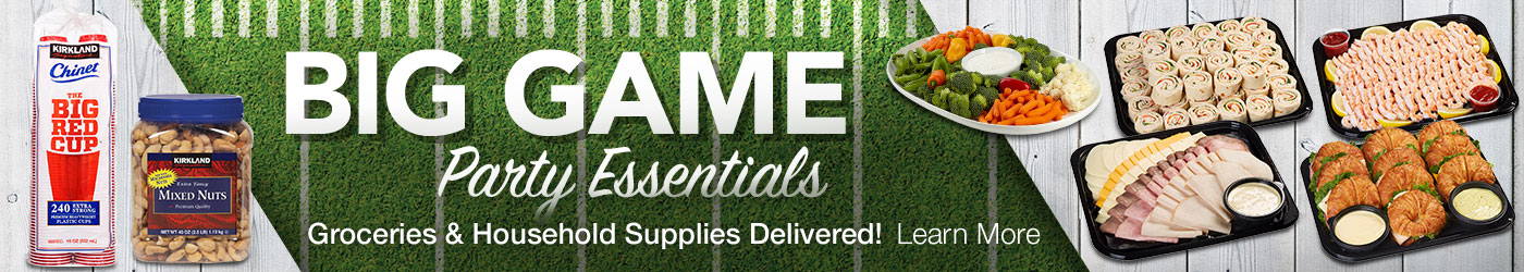Big Game. Party Essentials. Groceries & Household Supplies Delivered. Learn more.